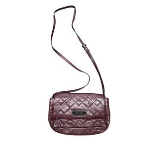 Marc by Marc Jacobs Quilted Leather Crossbody Bag Purple Mini Flap